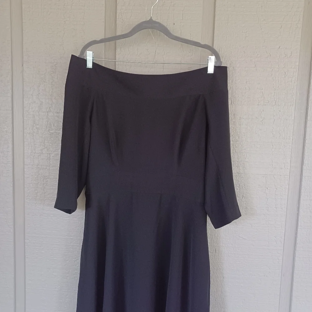 InLove By Marina Bulatkina Audrey Dress Plus Size 16 Women Black Pockets A line